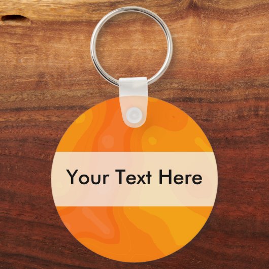 Oranje Creme Sleutelhanger (Voorkant)