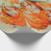 Oranje crèmepapier cadeaupapier (Hoek)