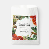 Oranje crèmes en kerstmis met kaneel bedankzakje (Voorkant)