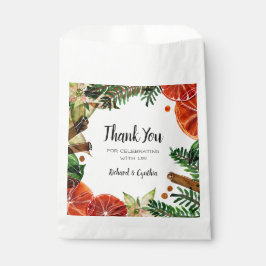 Oranje crèmes en kerstmis met kaneel bedankzakje