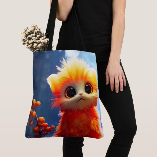 Oranje Critter Tote Bag (Dichtbij)