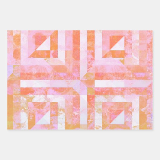 Oranje Crush Mixed Media Set van Verpakkingspapier Inpakpapier Vel (Voorkant 3)