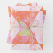 Oranje Crush Mixed Media Set van Verpakkingspapier Inpakpapier Vel (In situ)