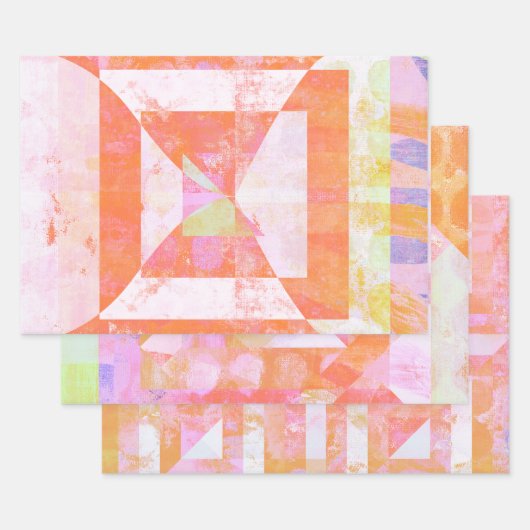 Oranje Crush Mixed Media Set van Verpakkingspapier Inpakpapier Vel (Set)