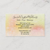 ~ Oranje Crystal Cluster Pastel Rainbow Visitekaartje (Achterkant)