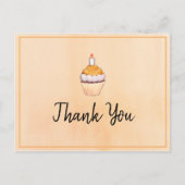 Oranje Cupcake Hartelijk dank Briefkaart (Voorkant)