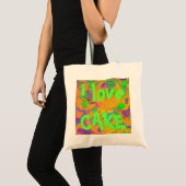 Oranje cupcakes "i love cake"-canvas tas (Voorkant (product))