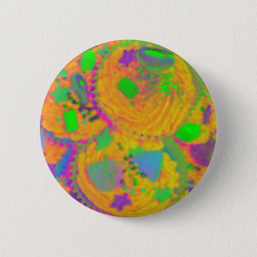 Oranje Cupcakes knoopbadge Ronde Button 5,7 Cm (Voorkant)