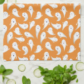 Oranje-Cute Ghosts Halloween Kitchen Towel Theedoek (Gevouwen)