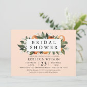 Oranje Cute Moderne Trouwfeest Uitnodiging (Staand voorkant)