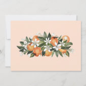 Oranje Cute Moderne Trouwfeest Uitnodiging (Achterkant)