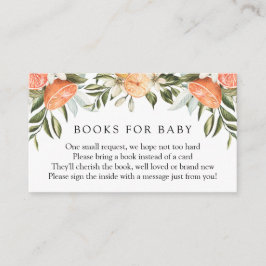 Oranje Cutie Books voor Baby-invoegkaart Informatiekaartje