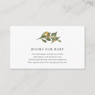 Oranje Cutie Books voor Baby-invoegkaart Informatiekaartje