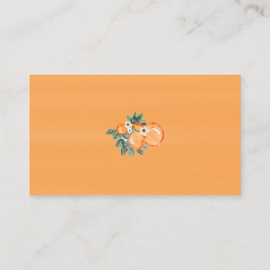 Oranje Cutie Gender Neutral Shower Boeken voor Bab Informatiekaartje (Achterkant)