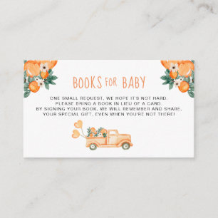 Oranje Cutie Gender Neutral Shower Boeken voor Bab Informatiekaartje