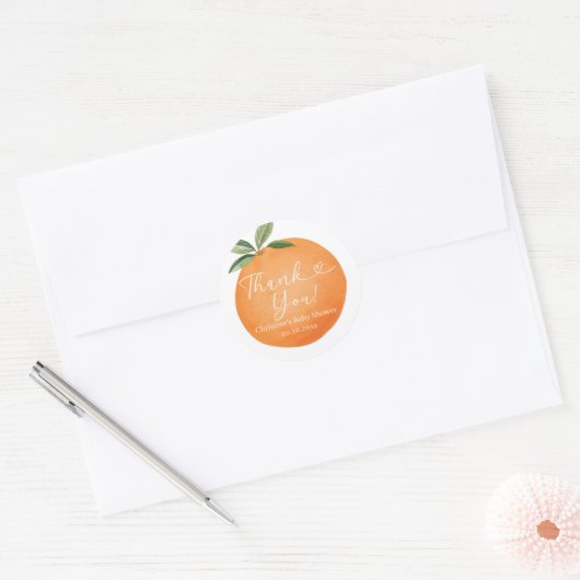 Oranje Cutie Party Dank u Stickers (Envelop)