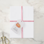 Oranje Cutie Pie Flower Herfst Baby shower Cadeaulabel (Met Touw)