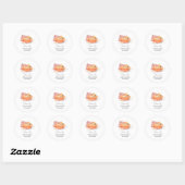 Oranje Cutie Pie Flower Herfst Baby shower Ronde Sticker (Vel)