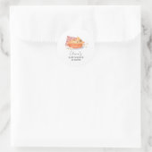 Oranje Cutie Pie Flower Herfst Baby shower Ronde Sticker (Tas)