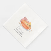 Oranje Cutie Pie Flower Herfst Baby shower Servet (Hoek)