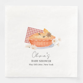Oranje Cutie Pie Flower Herfst Baby shower Servet