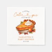 Oranje Cutie Pie Pompoen Herfst Baby shower Servet (Voorkant)