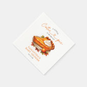 Oranje Cutie Pie Pompoen Herfst Baby shower Servet (Hoek)