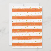 Oranje Cutie Second Birthday Gold Glitter Kaart (Achterkant)