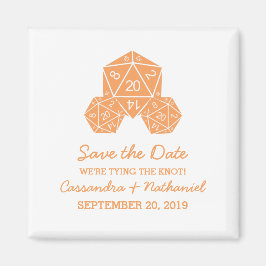 Oranje D20-apparaat Opslaan Datum magneet