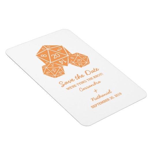 Oranje D20-apparaat Opslaan Datum magneet (Rechterzijde)