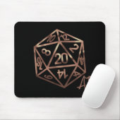 Oranje D20 Crit AF | Roleplayer PnP Gamer Dice Muismat (Met muis)