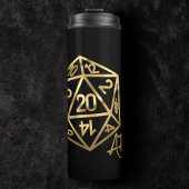 Oranje D20 Crit AF | Roleplayer PnP Gamer Dice Thermosbeker