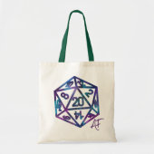 Oranje D20 Crit AF | Roleplayer PnP Gamer Dice Tote Bag (Voorkant)