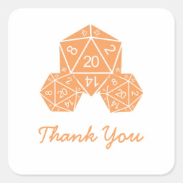 Oranje D20-desktop Hartelijk dank, Stickers