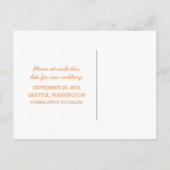 Oranje D20-desktop Het Briefkaart Datum opslaan (Achterkant)