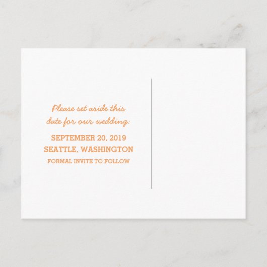 Oranje D20-desktop Het Briefkaart Datum opslaan (Achterkant)