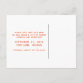 Oranje D20-desktopgamer sparen het Briefkaart Datu (Achterkant)