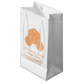 Oranje D20-dice Wedding Gift Bag Klein Cadeauzakje (Voorkant Gekanteld)