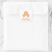 Oranje D20 Dobbelsteen Bewaar de Datum Stickers (Tas)