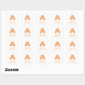 Oranje D20 Dobbelsteen Save the Date Stickers (Vel)