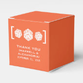 Oranje D20-ijkbalken Bedankdoosjes (Voorkant Zijde)