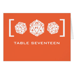 Oranje D20-Kaart voor dijgamertabel