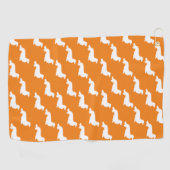 Oranje Dachshund Gift Golfhanddoek (Horizontaal)