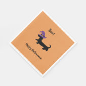Oranje Dachshund Halloween Paper Napkins Servet (Hoek)