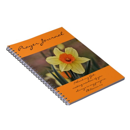 Oranje Daffodil Prayer Journal 1:4 Notitieboek (Rechterzijde)