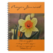 Oranje Daffodil Prayer Journal 1:4 Notitieboek (Voorkant)