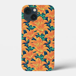 Oranje Dag Lelies met Groene Bladeren Case-Mate iPhone Case