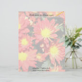 Oranje dagbloemen. bruiloft briefhoofd sjabloon (Staand voorkant)