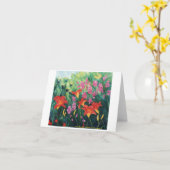 Oranje Dagelijkse Opmerking Kaart (Gele Bloem)