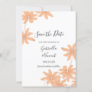 Oranje dagen op het witte huwelijk sparen de datum save the date